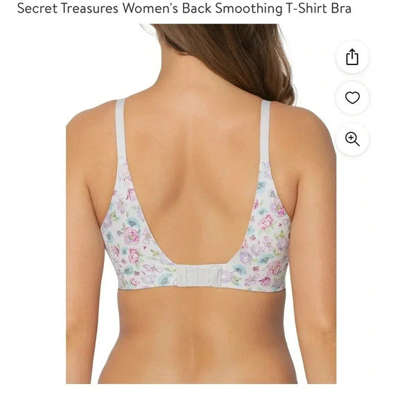 Secret Treasures 52469 Women Floral Light Lined Back Smoothing T Shirt Bra 40DDD - Picture 3 of 13